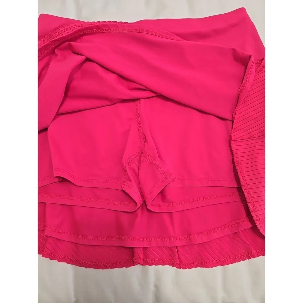 Lucky in‎ Love Sz M Santa Fe Glow Long Pleated Tier Skirt Pinkberry